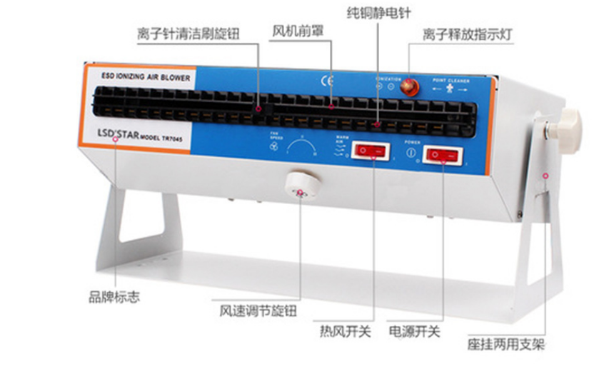 臥式離子風機大風量懸掛離子風扇臺式風機